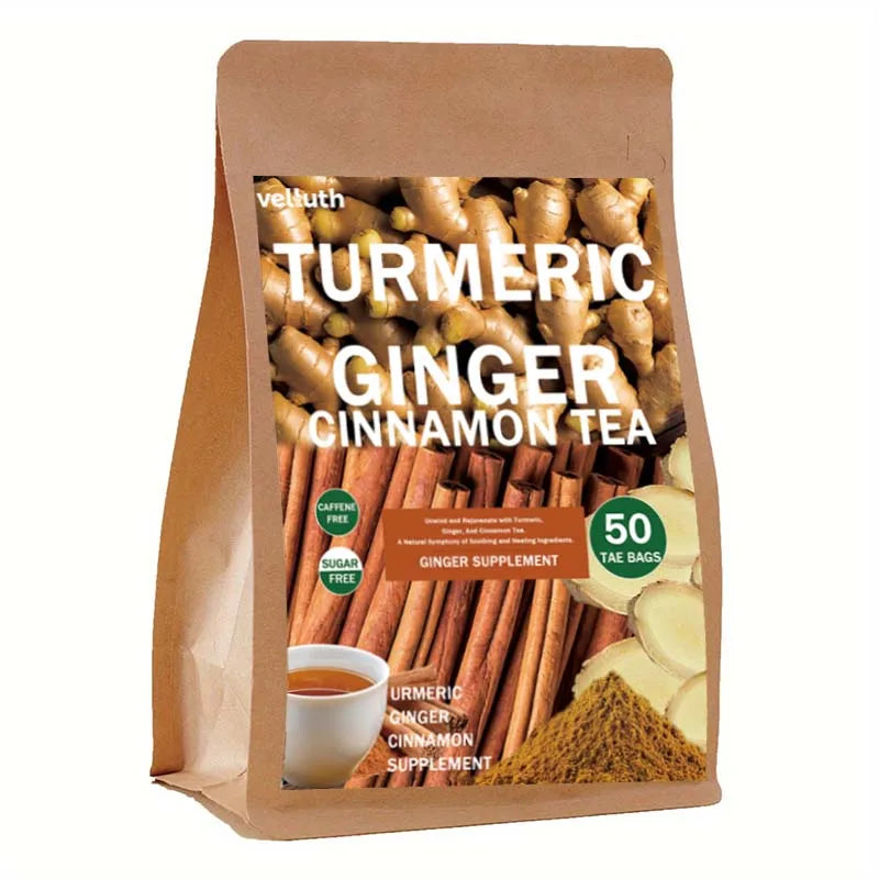 Caffeine-Free Turmeric Ginger Herbal Tea | Natural Healing Blend