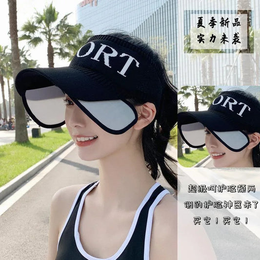 Women's Sunblock Sports Hat | Large Brimmed Outdoor Cap