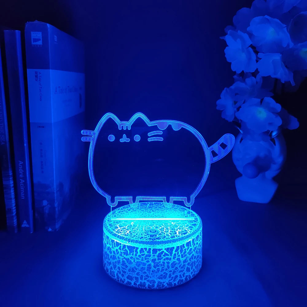 Cute 3D Cat Illusion Lamp | Adorable Nightlight for Cozy Spaces