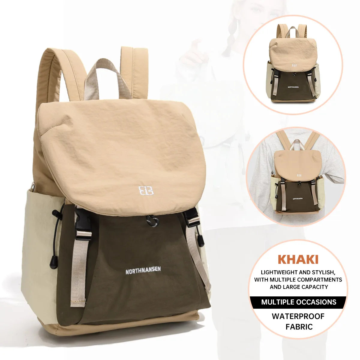 French Saint Levi 2025 New Vintage Backpack Lightweight Casual Versatile Men's Simple Backpack Travel School Bag Women