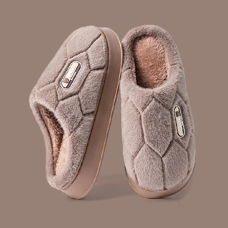 Winter Indoor Couple Slippers | Warm Cotton Plush Home Slides