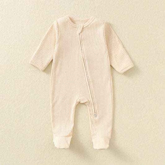 Unisex Baby Long Sleeve Footed Romper | Cozy Cotton Jumpsuit