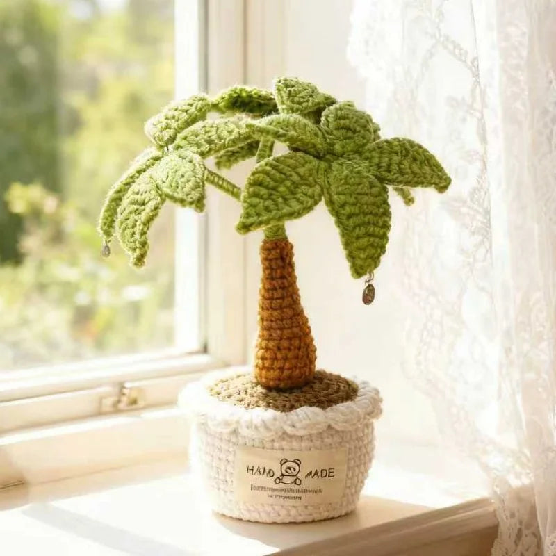 Handmade Crochet Money Tree - Potted Stuffed Plant Decor