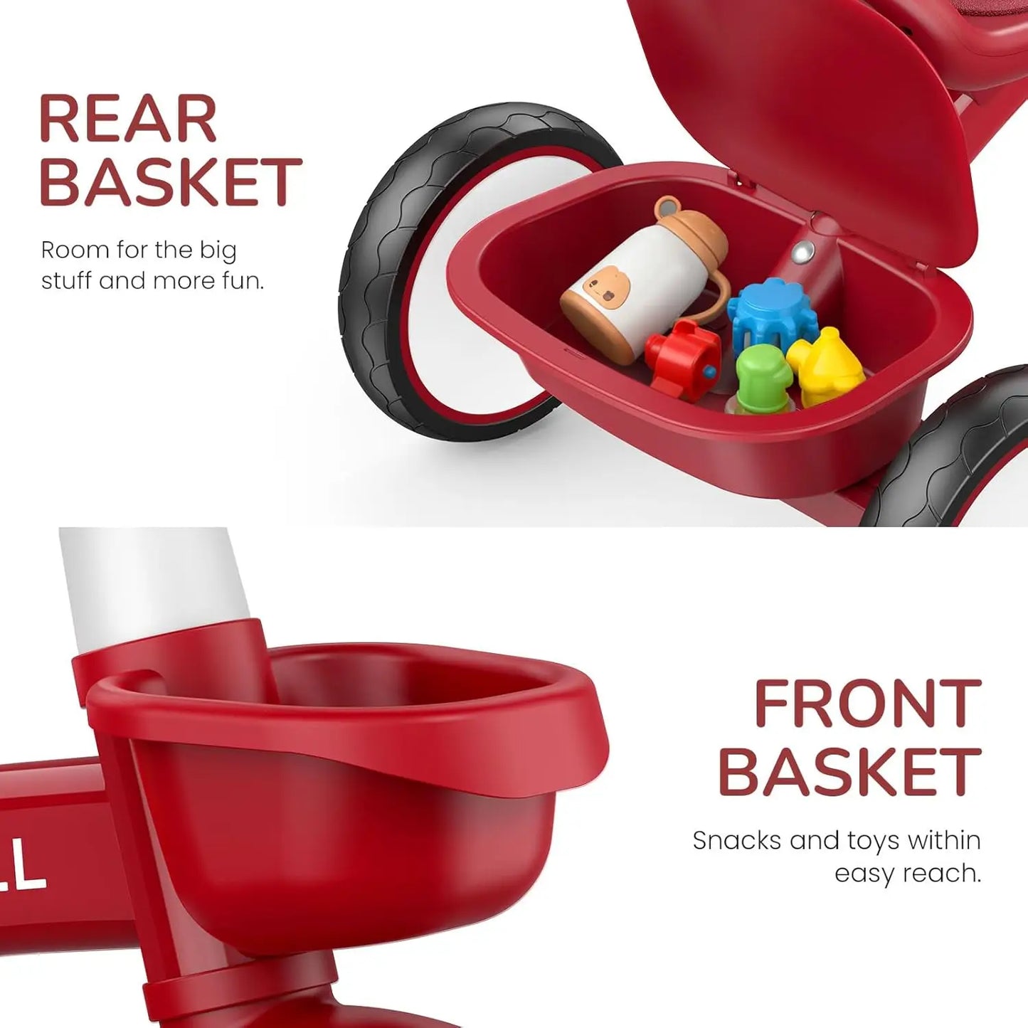 Adjustable Toddler Tricycle with Light-Up Wheels | Fun for Kids