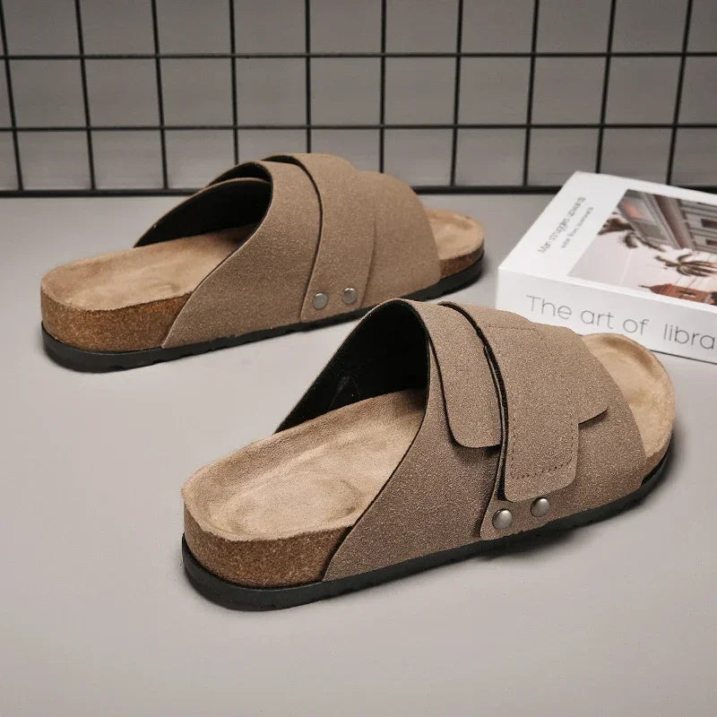 Men's Cork Slippers | Stylish Comfortable Summer Beach Slides
