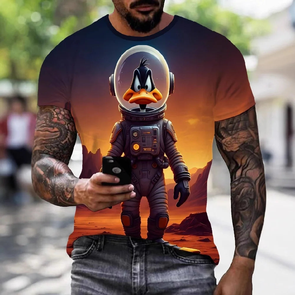 Funny Duck 3D Print Casual Tee | Breathable, Lightweight & Trendy