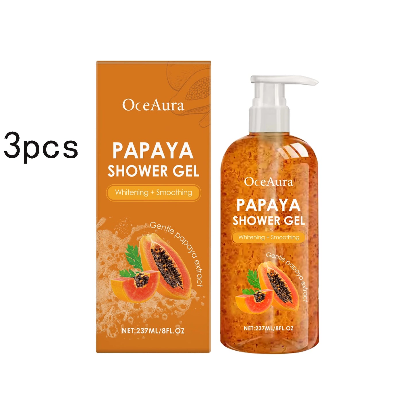 Whitening Papaya Shower Gel | Smoothing Cleansing Body Wash