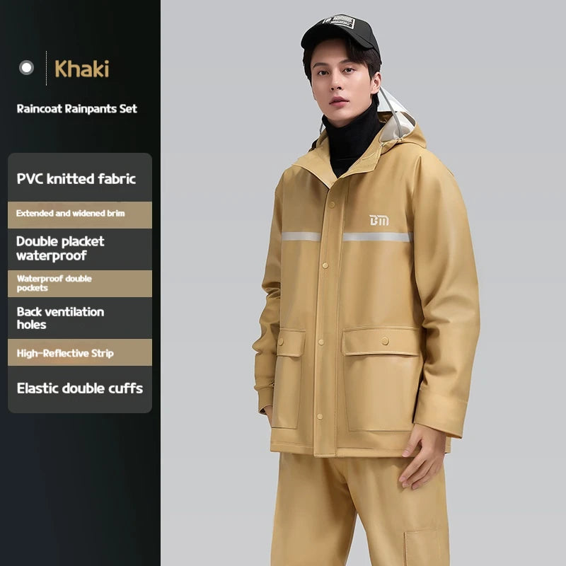 Traje impermeable completo | Chaqueta impermeable gruesa para moto, para todo tipo de clima