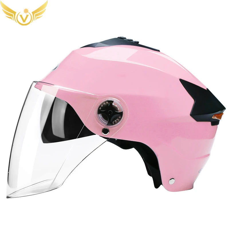 LED Motorcycle Helmet for Moped & Electric Scooter | Unisex Safety Gear