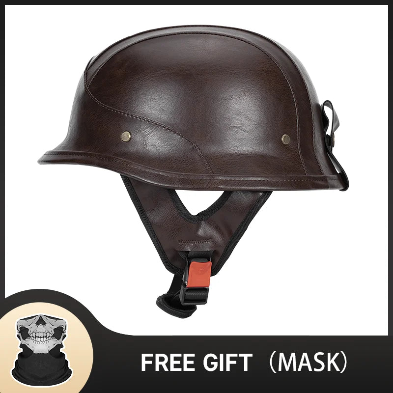 Vintage Half Face Motorcycle Helmet | Retro Scooter Safety Gear