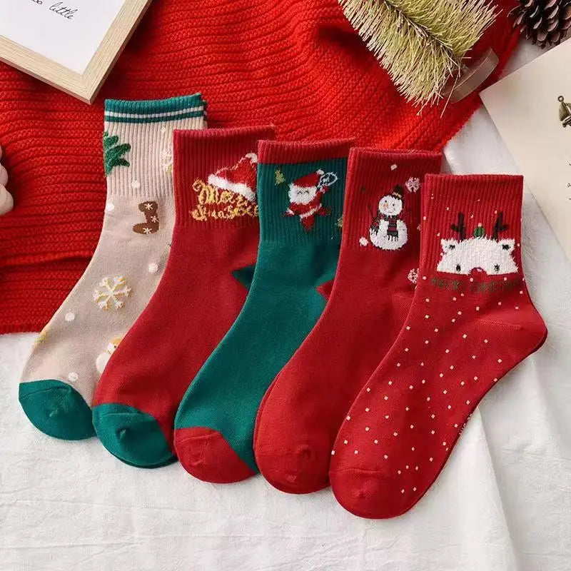 Cute Christmas Pattern Cotton Socks | Cozy Winter Gift Essentials