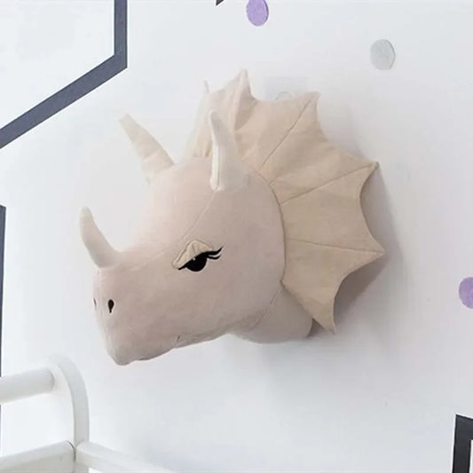 Animal Head Wall Decor | Cute Plush Animal Hanging Mounts for Kids