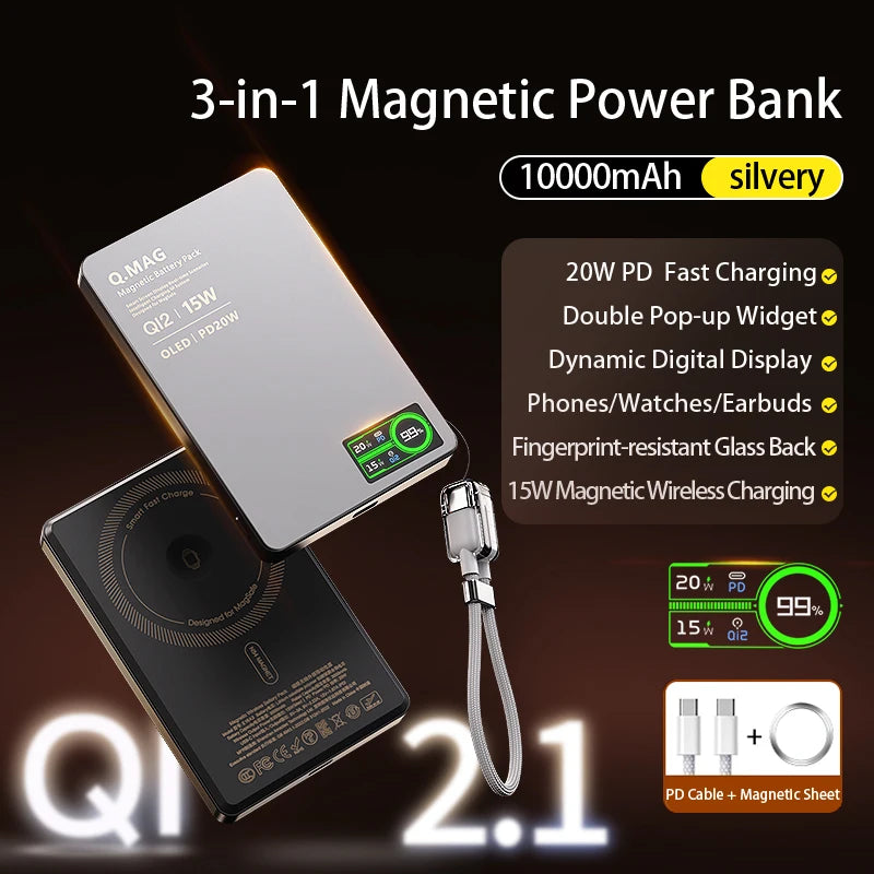 Magnetic Wireless Powerbank | Fast Charging for All Devices