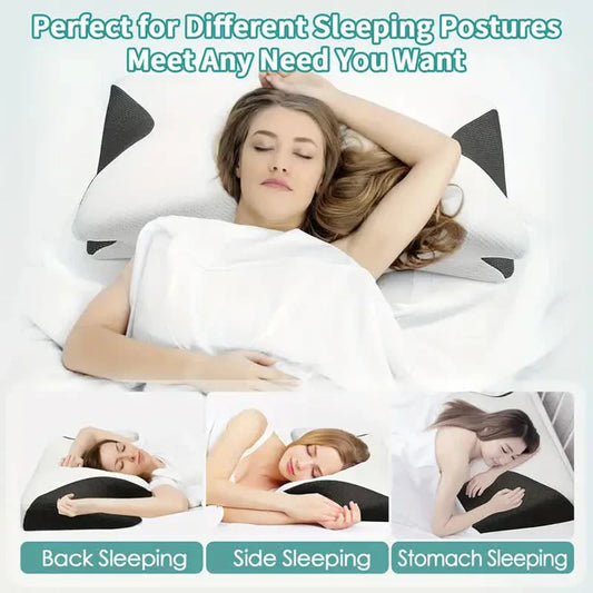 Cómoda almohada cervical de espuma viscoelástica | El mejor apoyo para dormir