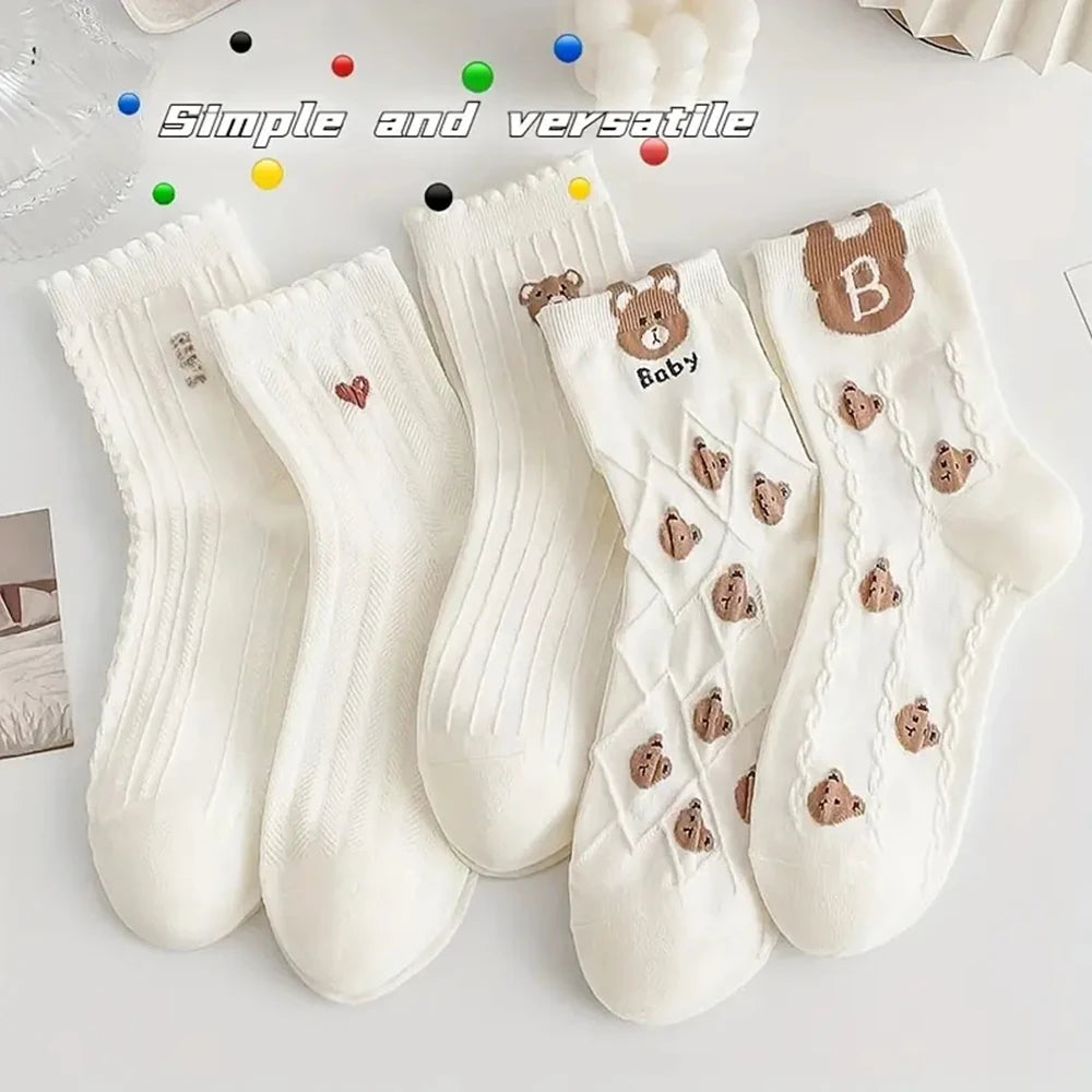 Cute Lace Mid Leg Socks | Ruffled Harajuku Style for Girls