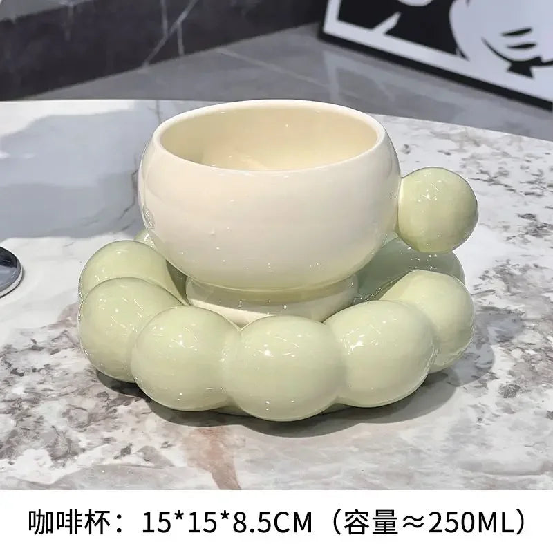 Elegant Ceramic Coffee Cup & Saucer Set | Perfect Gift for Tea Lovers