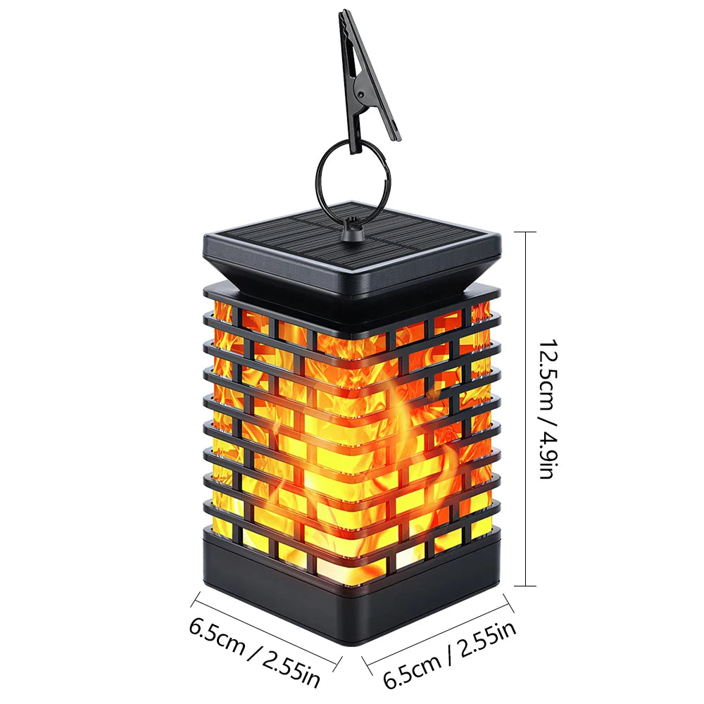 Farolillos Solares con Llamas Parpadeantes | Luces Exteriores Impermeables