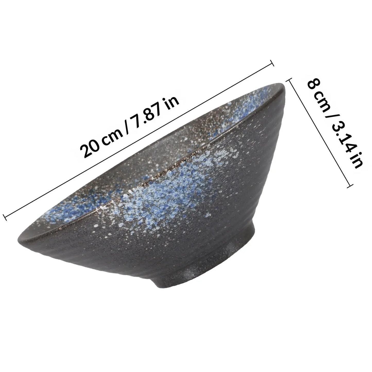 Handmade Ceramic Ramen Bowl Set | Japanese Style Soup Tableware