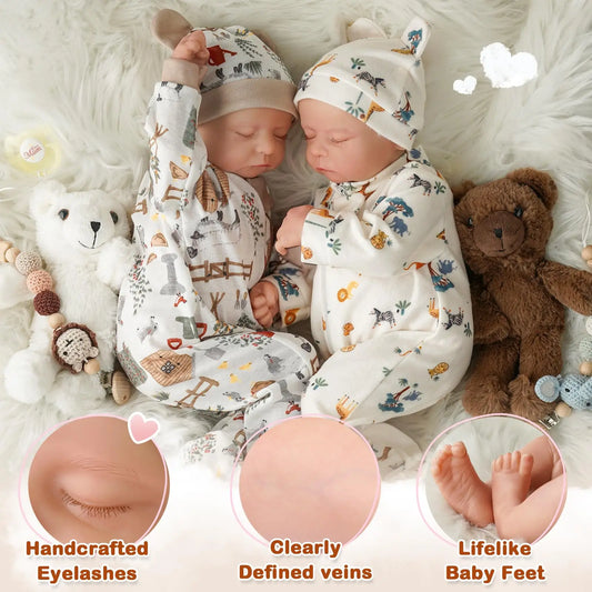 20 Inch Reborn Baby Twins | Realistic Lifelike Dolls Set