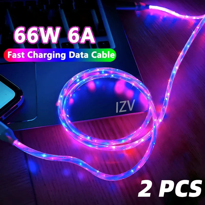 Luminous RGB LED Type C USB Cable | Fast Charger Data Cord
