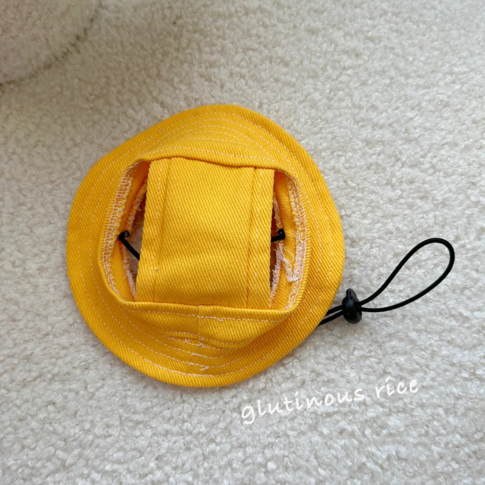 Adjustable Cotton Cat Hat with Ear Holes | Summer Sun Protection