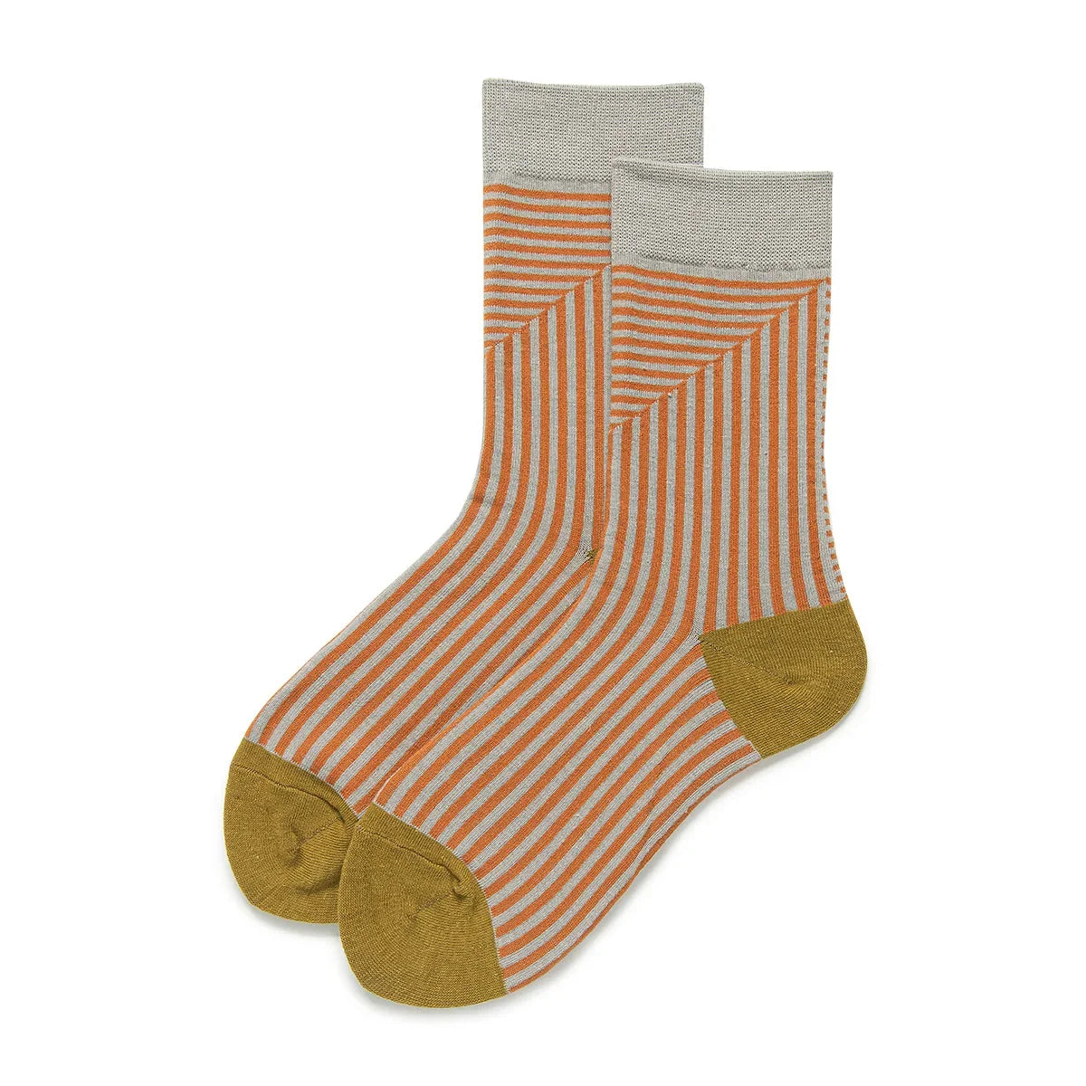 Multicolor Striped Casual Crew Socks for Women | Stylish Comfort