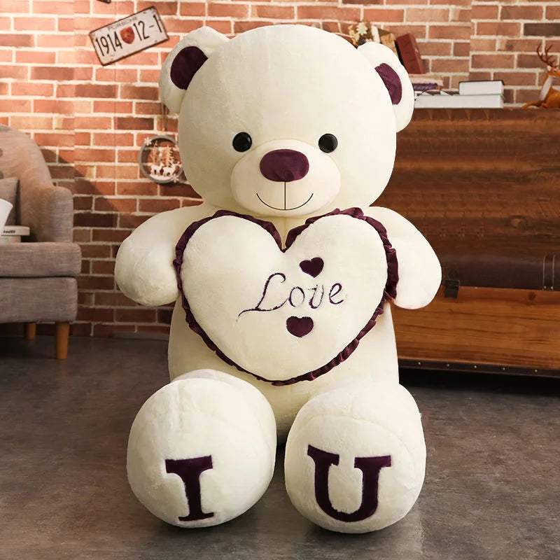 Big I Love You Bear Plush Toy | Soft Stuffed Animal Gift