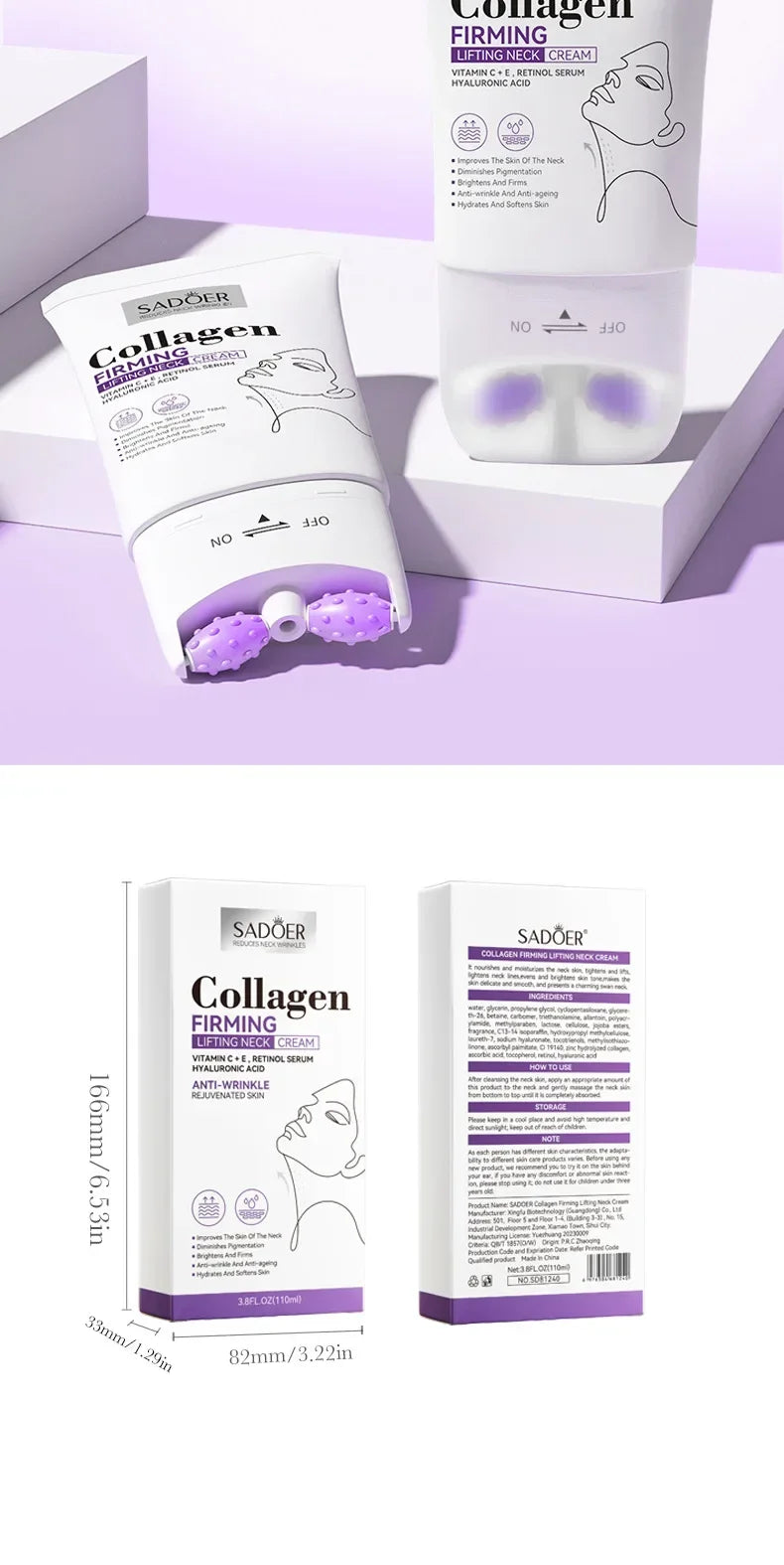 Collagen Firming Neck Cream | Lifting & Moisturizing Neck Care