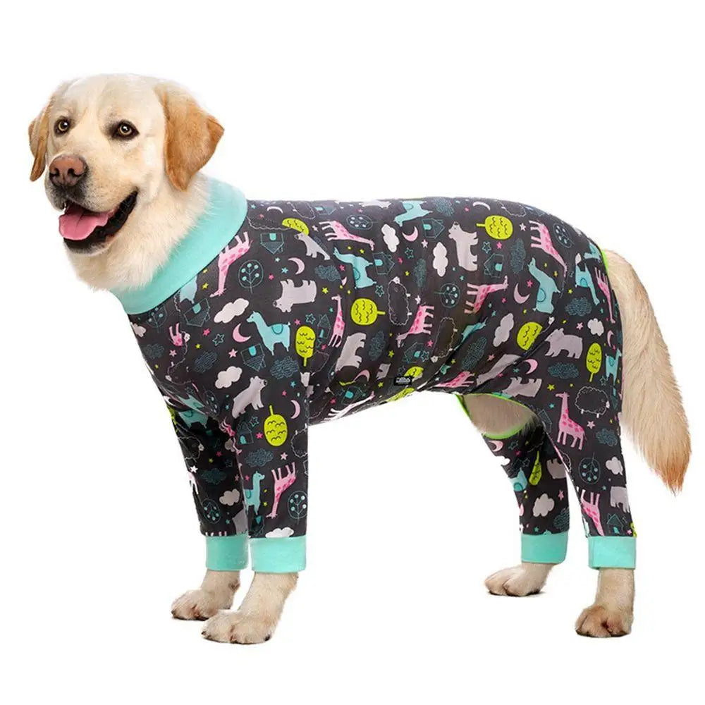Cartoon Pet Recovery Suit | Comfortable Dog Pajamas for Healing