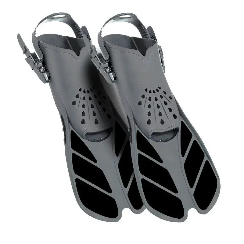 Unisex Swim Training Fins | Adjustable Short Foot Pocket Design