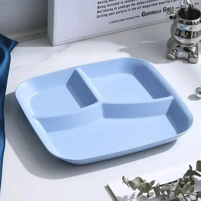 Three Grid Square Dining Plate | Versatile and Stylish Food Plate