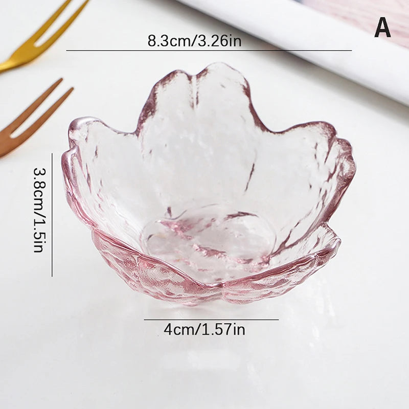 Nordic Style Mini Glass Dish with Gold Inlay | Elegant Serving Bowl