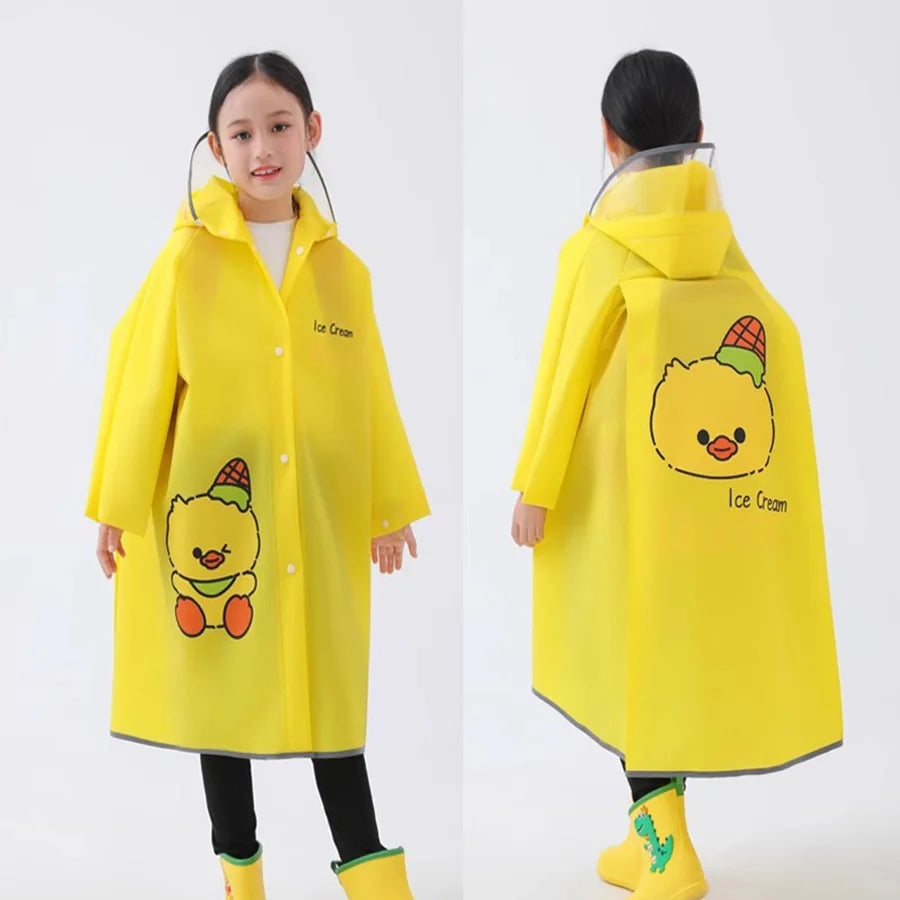 Impermeable de dinosaurio de dibujos animados para niños | Divertida chaqueta para exteriores