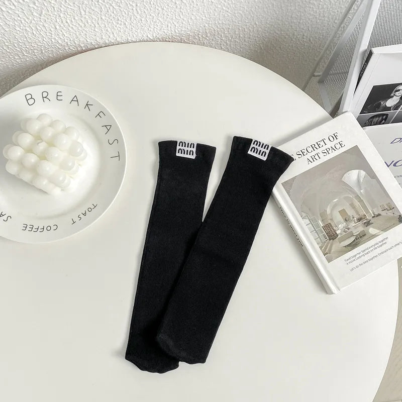 Trendy Striped Mid Tube Socks | Stylish Breathable Casual Wear