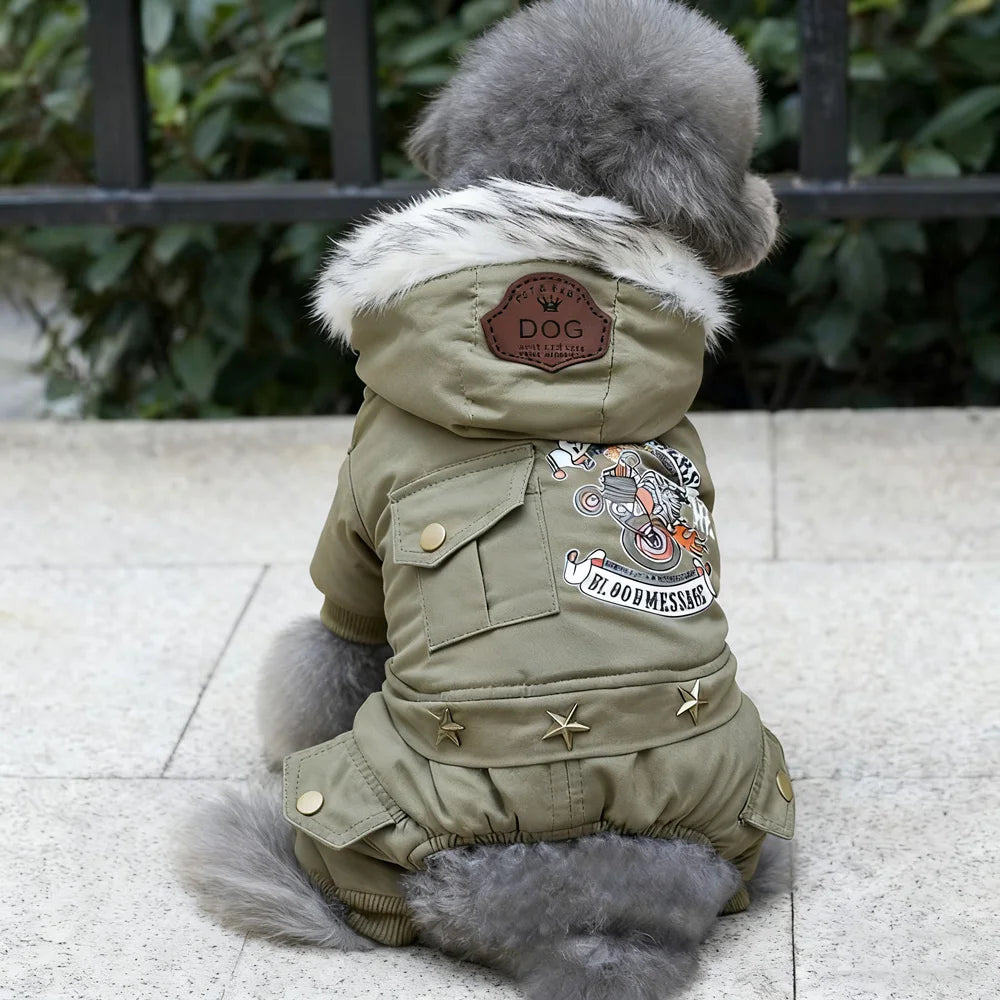 Warm Hooded Coat for Small Dogs | Stylish Winter Pet Jacket