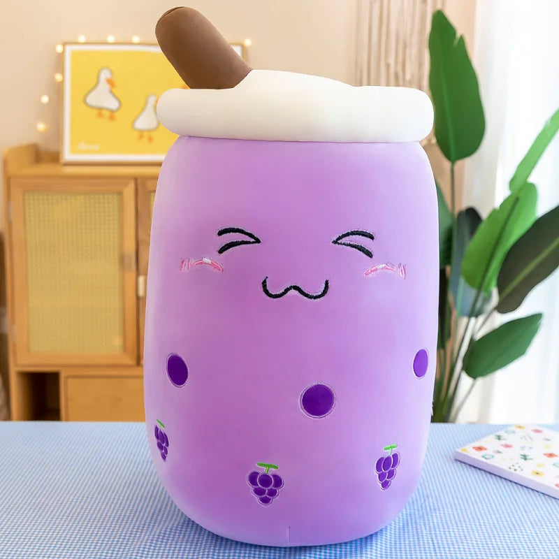 Large Milk Tea Plush Pillow | Adorable Stuffed Boba Toy for Kids