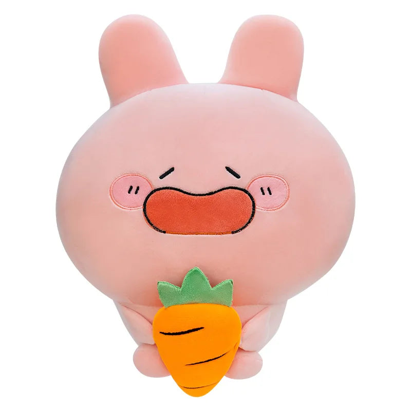 Large Pink Rabbit Plush Toy | Funny Expression Kids Stuffed Animal