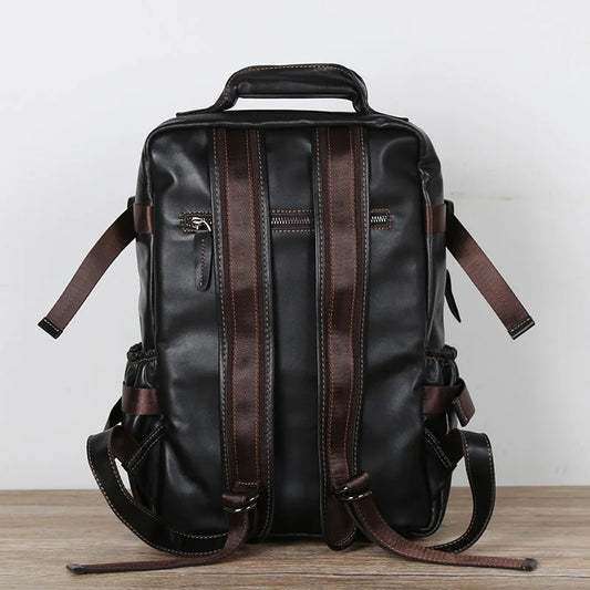 Vintage Cowhide Men's Backpack | Large Capacity Casual Bag