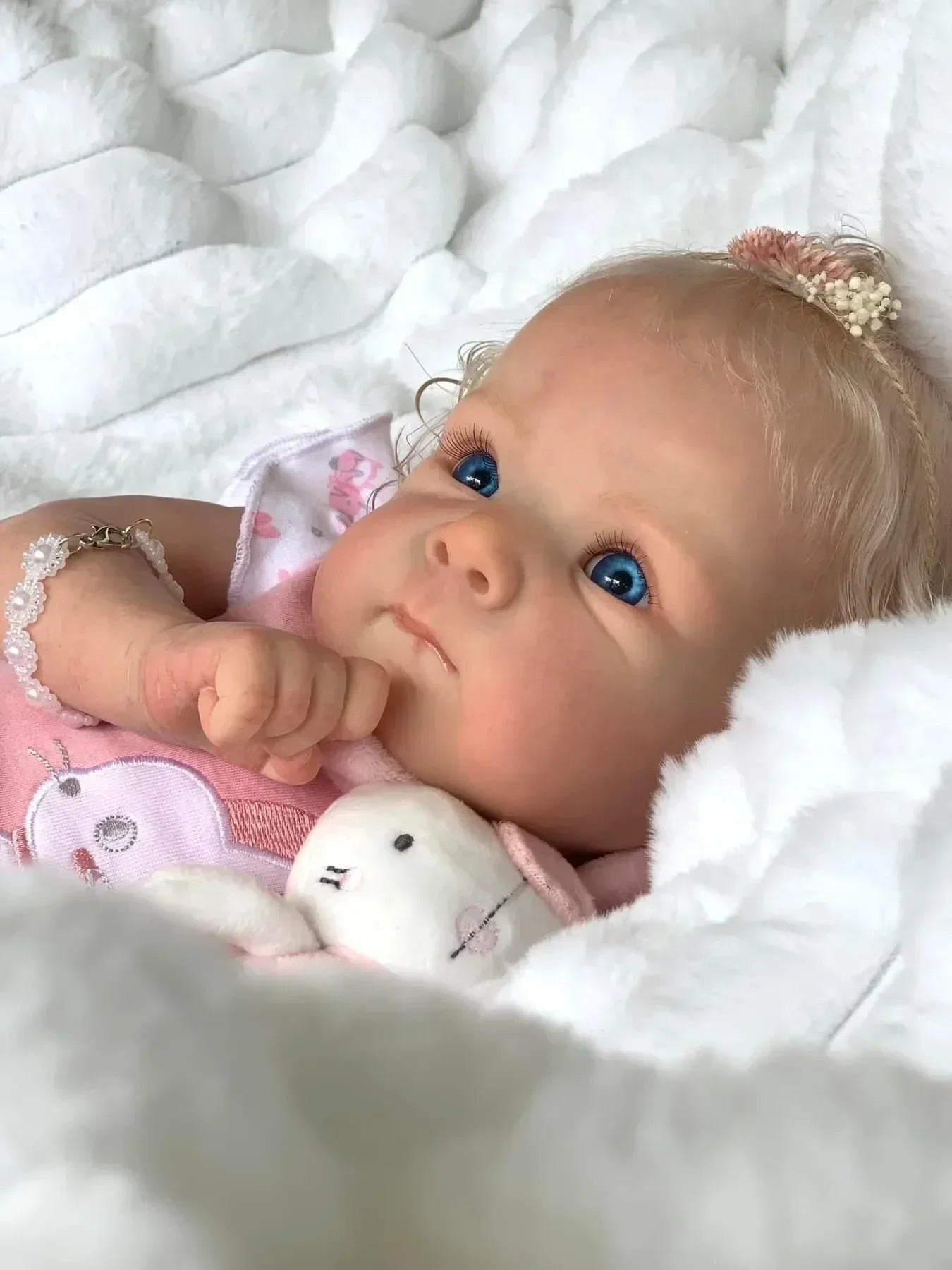 45CM Realistic Reborn Baby Doll with Blonde Hair | Cuddly Soft Body