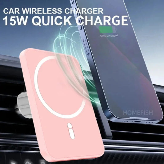 Magnetic Car Wireless Charger | Fast Charging Phone Holder Stand