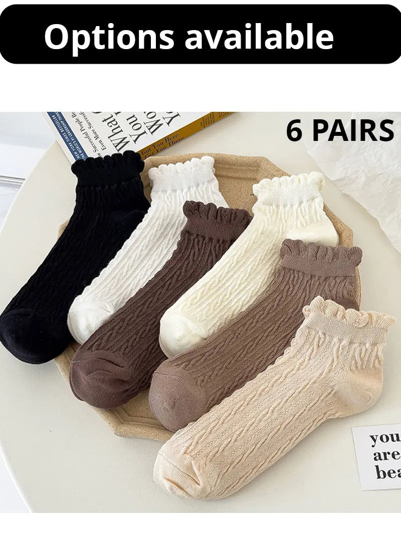 Women's Lace Low Tube Socks | Stylish Ankle Sock Set
