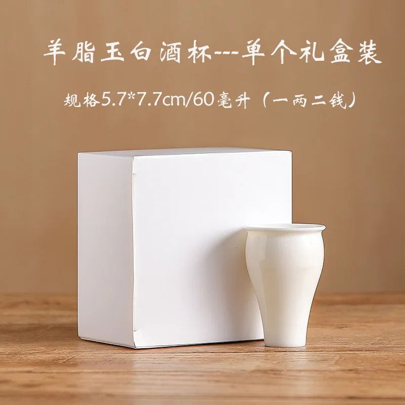 Elegante Copa de Vino Blanco de Cerámica Estilo Japonés | Exquisito Regalo de Cristalería