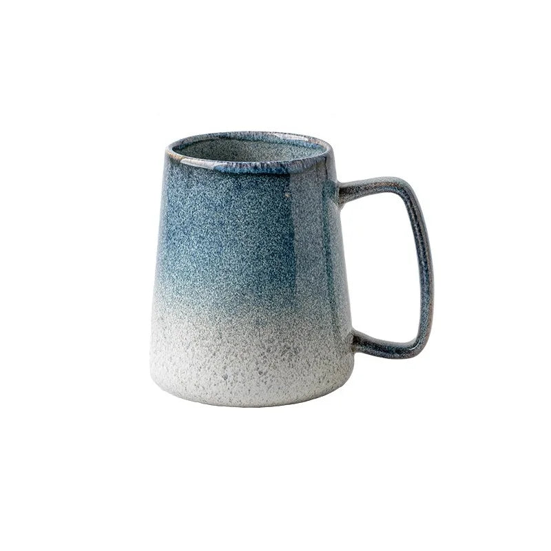 650ml Europe Retro Ceramic Mug With Spoon Coffee Creative Office Office Tea Drink Drinkware Couples Gift