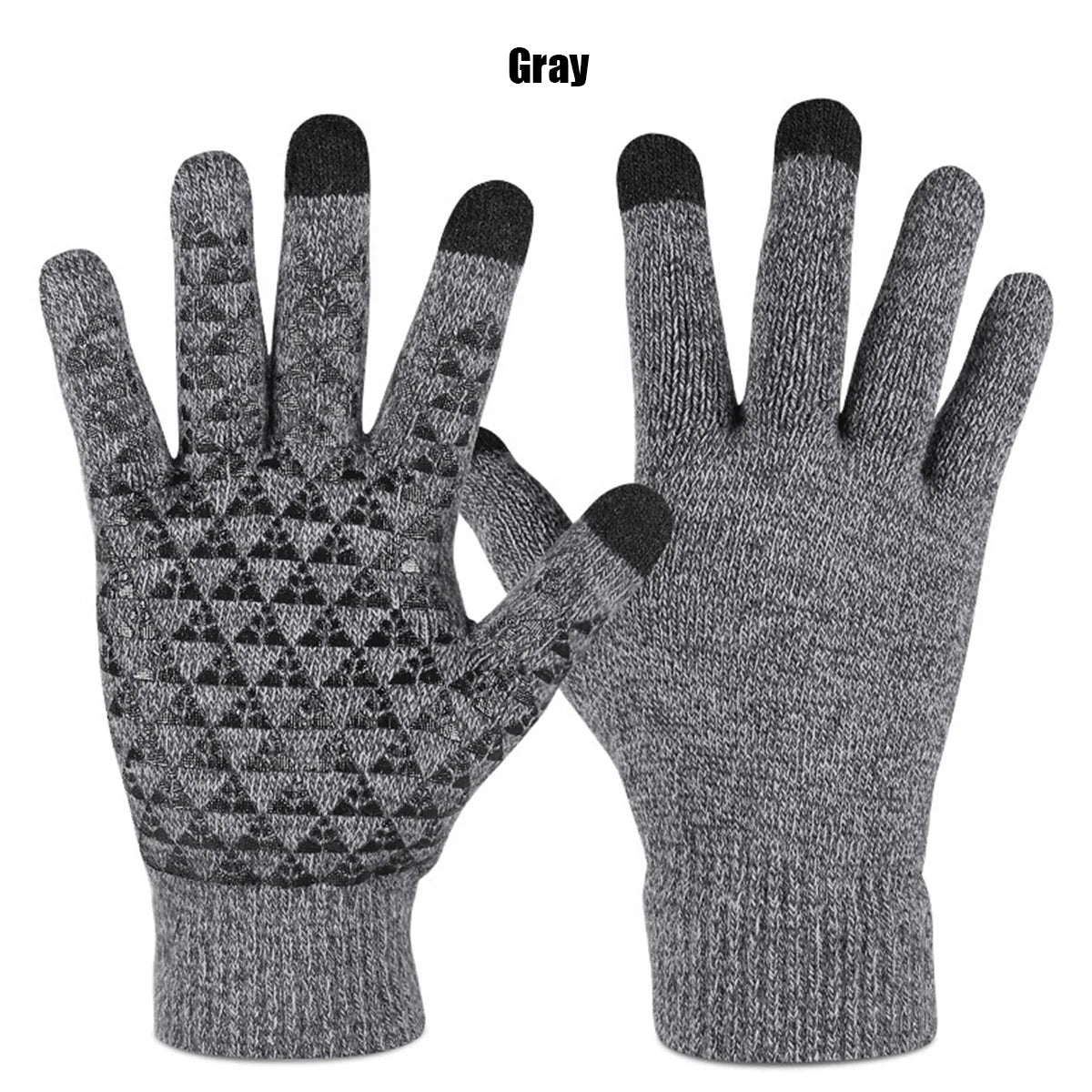 Thickened Velvet Touch Screen Winter Gloves | Unisex Warm Knitted