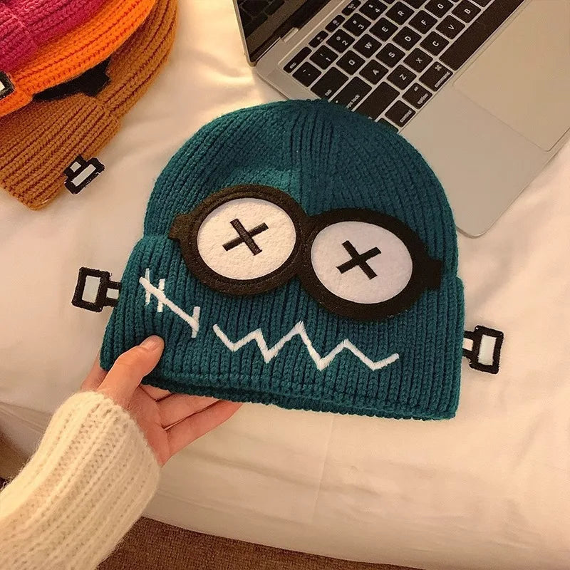 Funny Cute Cartoon Knitted Wool Hat for Women | Cozy Winter Beanie