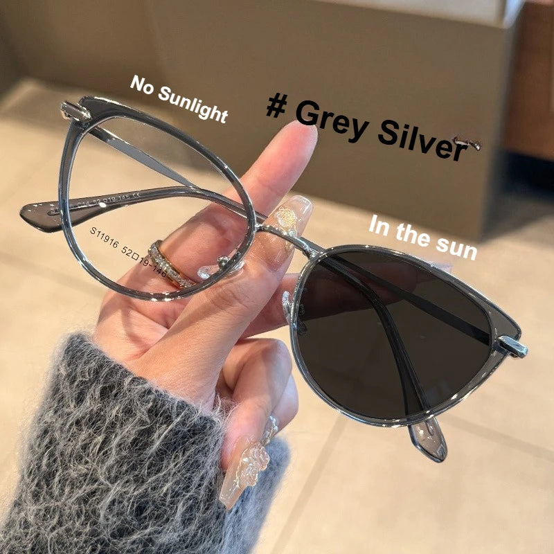 Women's Photochromic Cat's Eye Glasses | UV Protection Eyewear