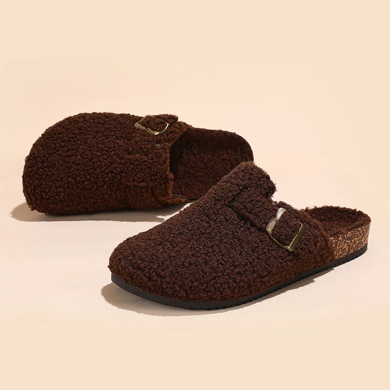 Cozy Unisex Plush Cotton Slippers | Non-Slip Winter House Shoes
