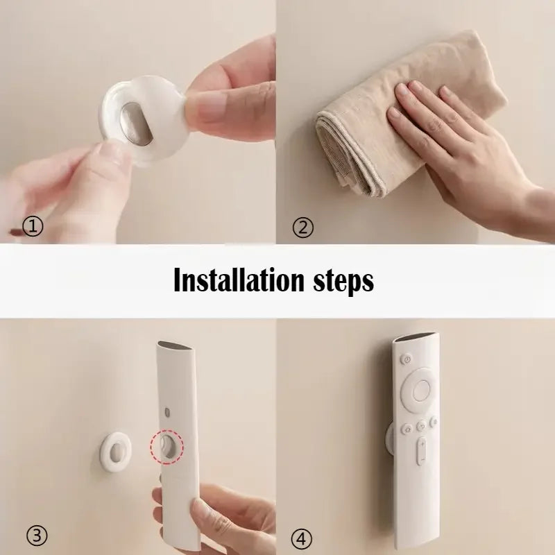 3pcs No Drill Magnetic Remote Holder | Space-Saving Wall Mount