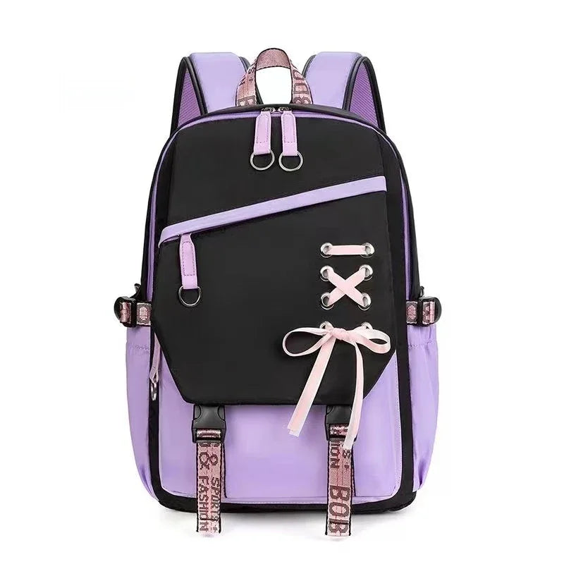 Cute Nylon Schoolbag Backpack for Teenagers | Durable & Stylish