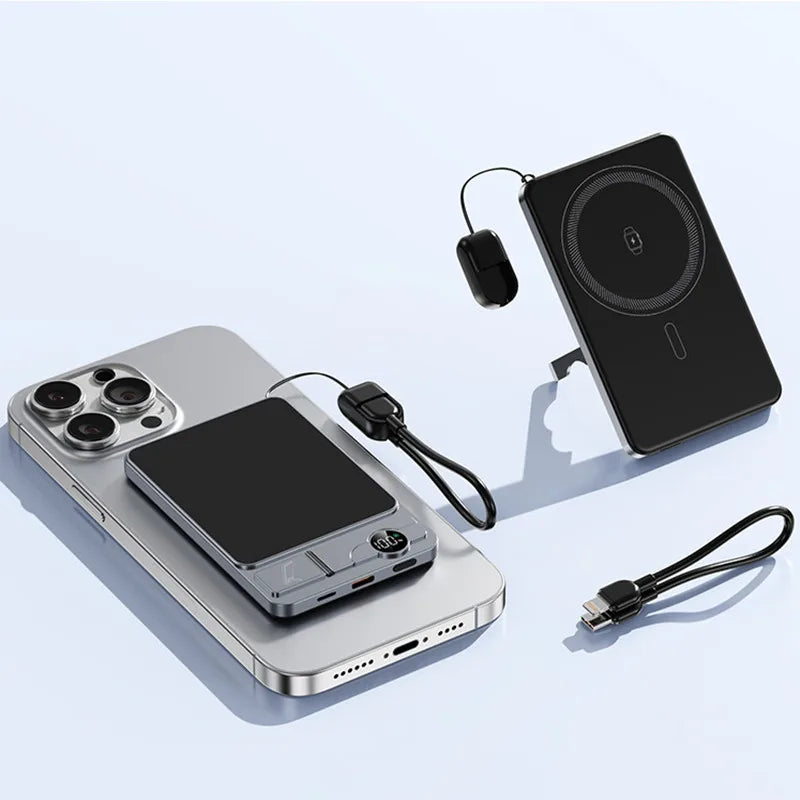Ultra Slim Magnetic Wireless Power Bank | Fast Charging Portable Battery